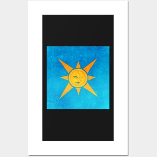 "Sun Shining/Moon Sleeping" symbol design products Posters and Art